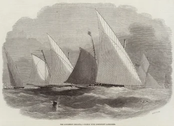 Die Regatta von Lowestoft, Wettkampf mit Lowestoft Lateeners